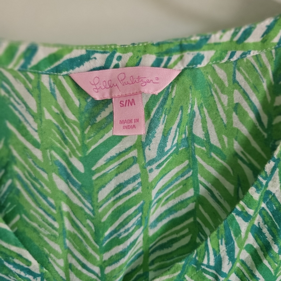 Lilly Pulitzer Castilla Green Palm Swim Coverup - Picture 4 of 4
